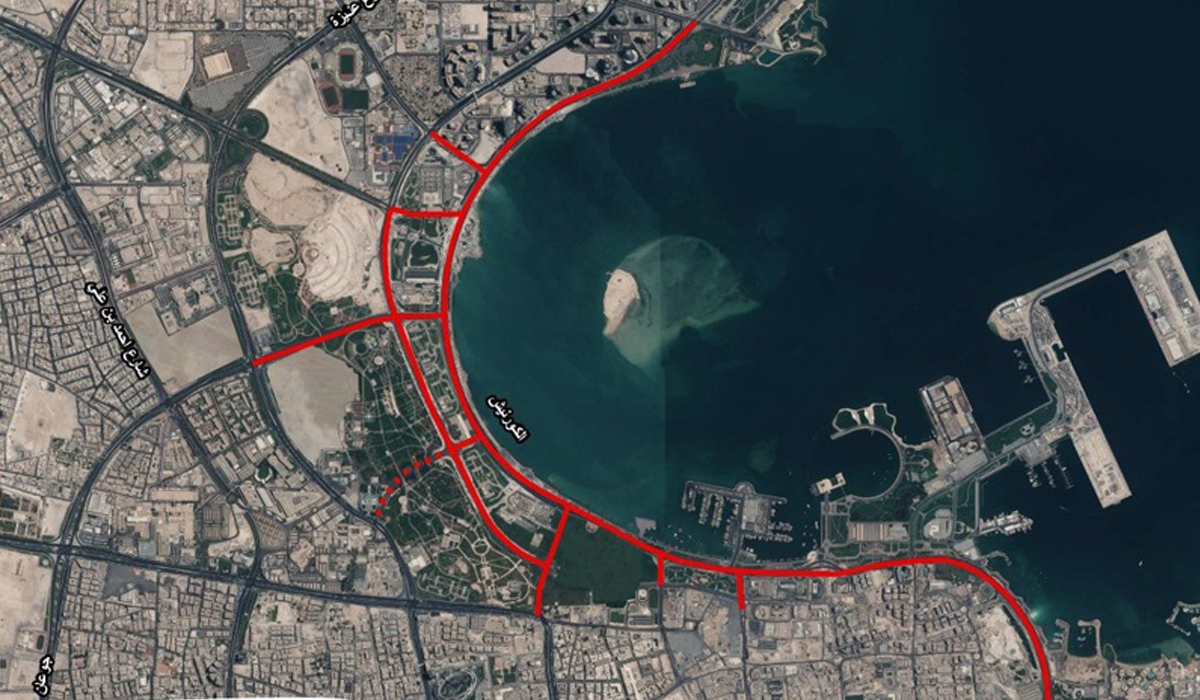 Temporary closure of Corniche Street during FIFA Arab Cup for fan events